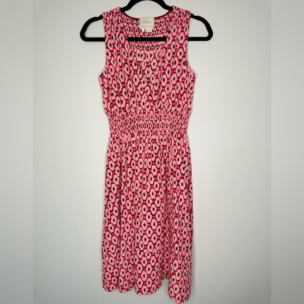 Kate Spade v-neck sleeveless red fitted flattering dress women’s size small
